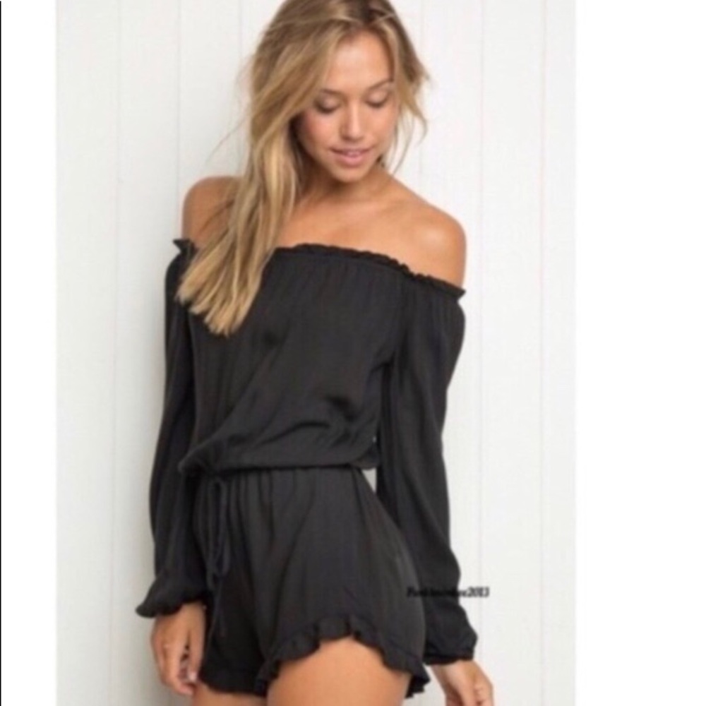 Black Gabriella Romper